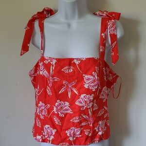 Joie Scarlet Floral Camisole with Bow Straps